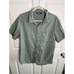 Outdoor Research Shirt Mens Large Green Weisse Hemp Blend Short Sleeve  Hiking